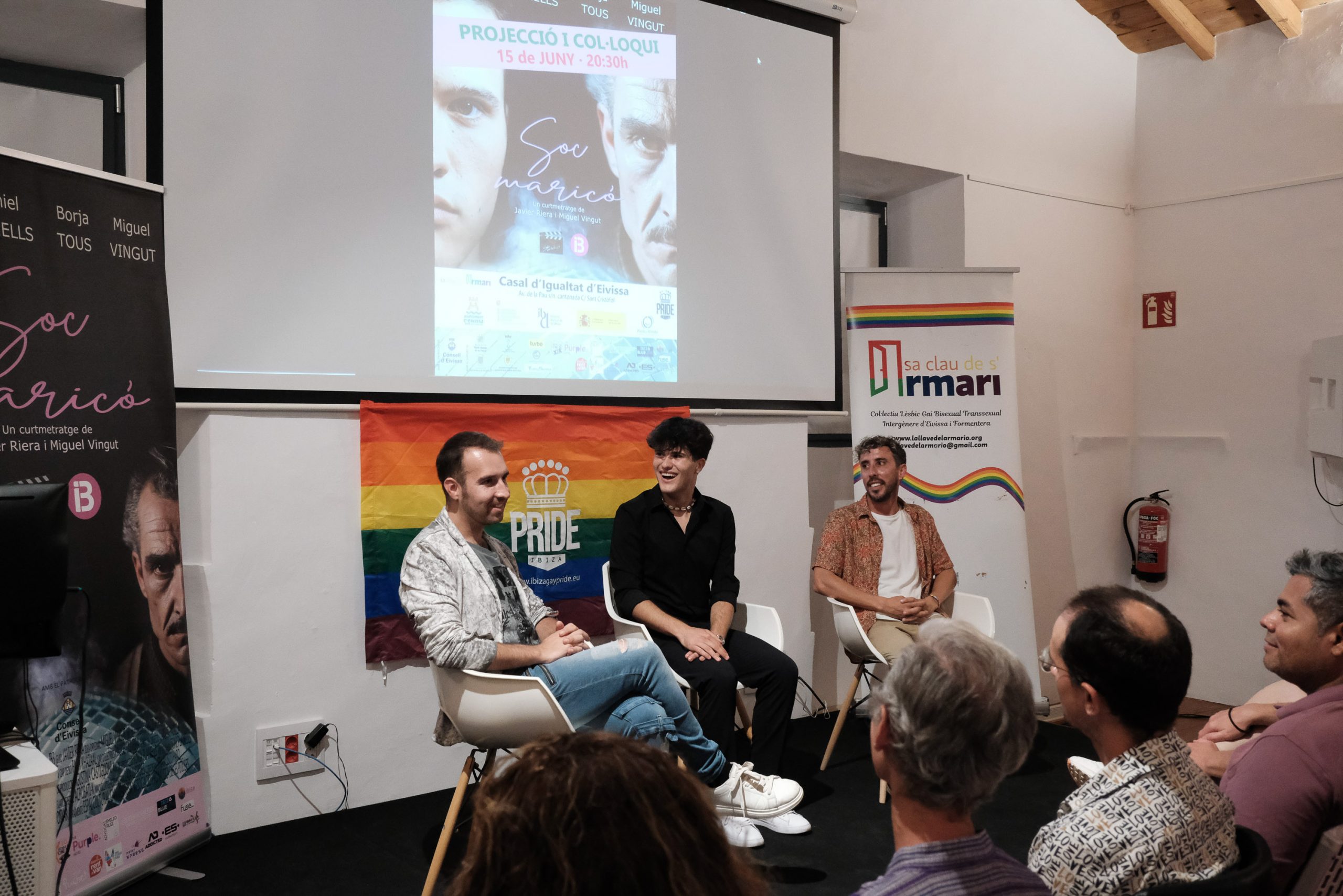 Ibiza Pride . Proyección corto Soc Maricó y coloquio con los directores Javier Rera y Miquel Vingut y el actor Daniel Planells