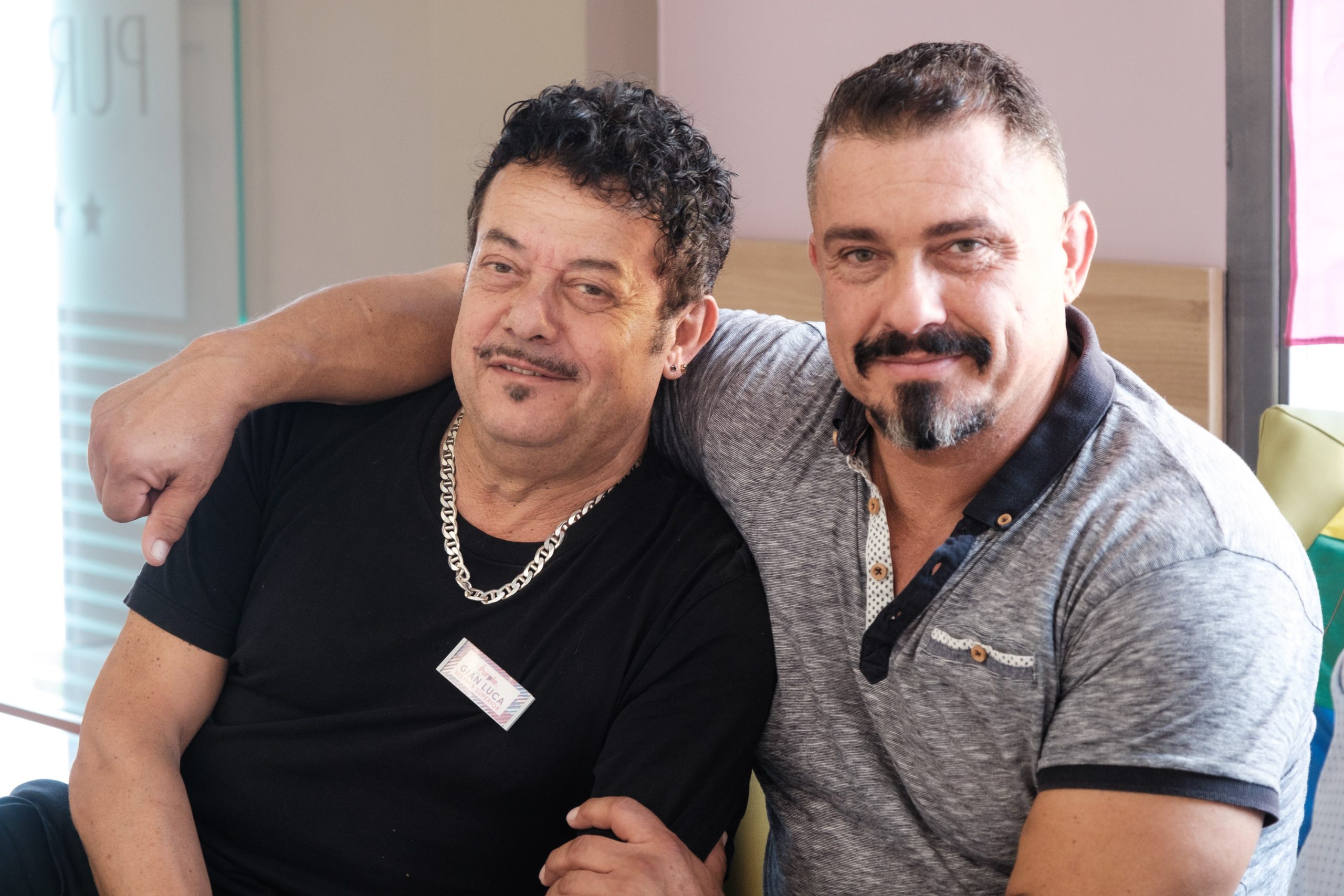 Ibiza Pride. Presentación ICONOS, Hotel Purple, Sant Antoni. Prsentan Antonio Balibrea, director de Ibiza Pride y Miquel Tur, concejal de Turismo del Ayuntamiento de Sant Antoni, acompañados por Gianluca Melisse, director de Purple Hotel y Rafarelius, auntor del libro ilustrado Manuela.