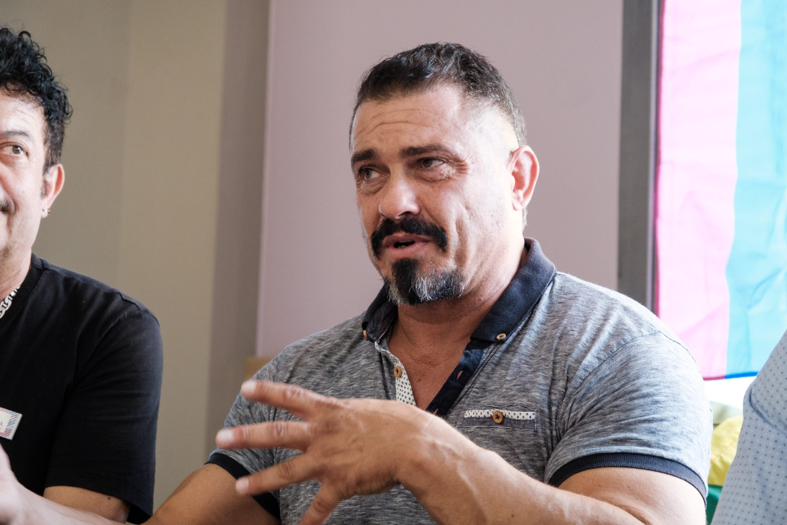 Ibiza Pride. Presentación ICONOS, Hotel Purple, Sant Antoni. Prsentan Antonio Balibrea, director de Ibiza Pride y Miquel Tur, concejal de Turismo del Ayuntamiento de Sant Antoni, acompañados por Gianluca Melisse, director de Purple Hotel y Rafarelius, auntor del libro ilustrado Manuela.