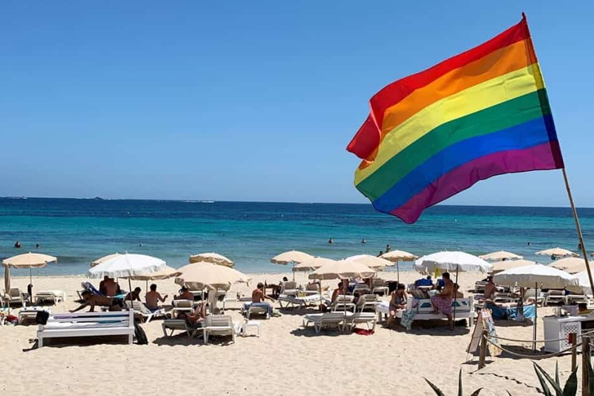 playa figueretas friendly ibiza pride